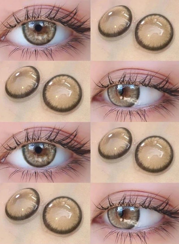 يواي عدسات ميراج براون عدسات لاصقة ملونة سنوية، عدسات لاصقة تجميلية للجنسين، عدسات طبيعية عصرية، عدسات لاصقة ناعمة بنسبة 42٪ - Image 1